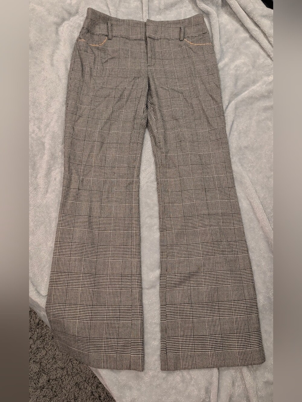 Nine West Women's Gray Glen Plaid Dress Pants